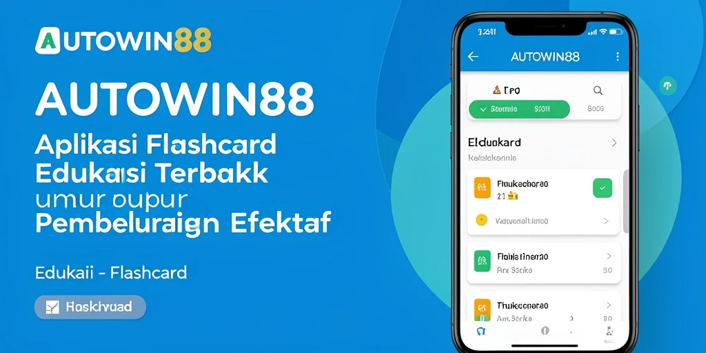 Tampilan utama aplikasi AUTOWIN88 dengan fungsi Flashcard yang intuitif.