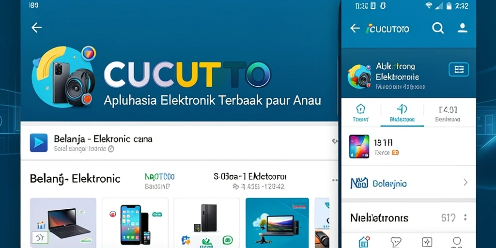 Antarmuka CUCUTOTO menampilkan berbagai produk elektronik dengan jelas dan menarik.