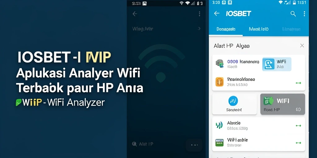 Tampilan antarmuka IOSBET yang menampilkan analisis jaringan WiFi.