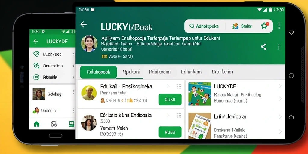 Antarmuka aplikasi LUCKYDF yang ramah pengguna dan informatif.