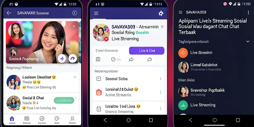 Antarmuka pengguna SAVAYA303 saat melakukan live streaming yang menarik.