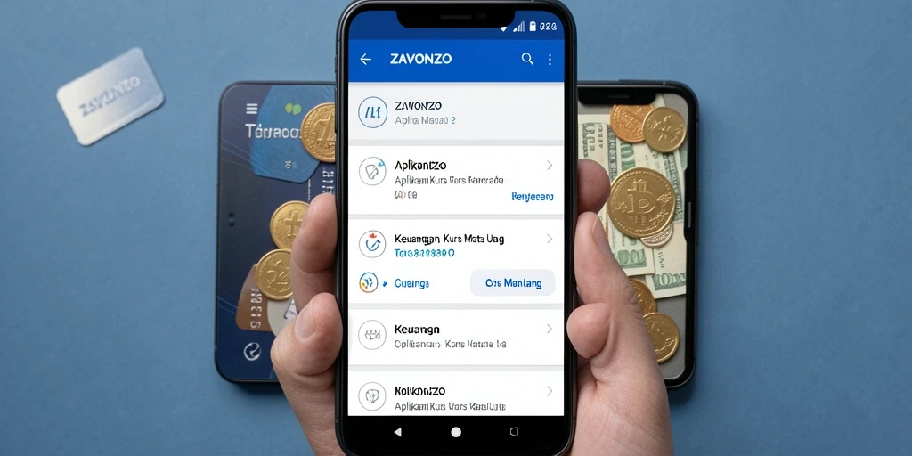 Antarmuka aplikasi ZAVONZO untuk konversi mata uang yang user-friendly.